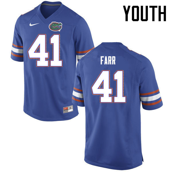 Youth Florida Gators #41 Ryan Farr College Football Jerseys Sale-Blue